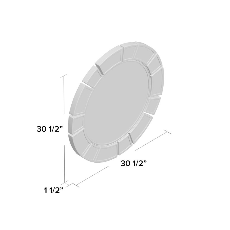 Elegant Gold Sunburst Round Wall Mirror, 30"