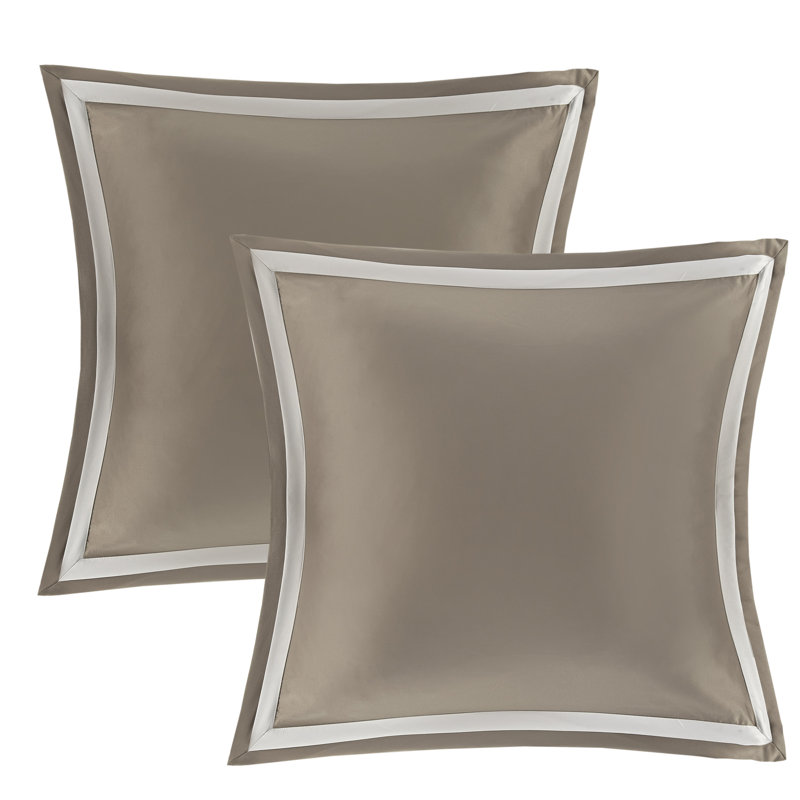 Tan Microfiber California King 8-Piece Comforter Set with Graphic Detail