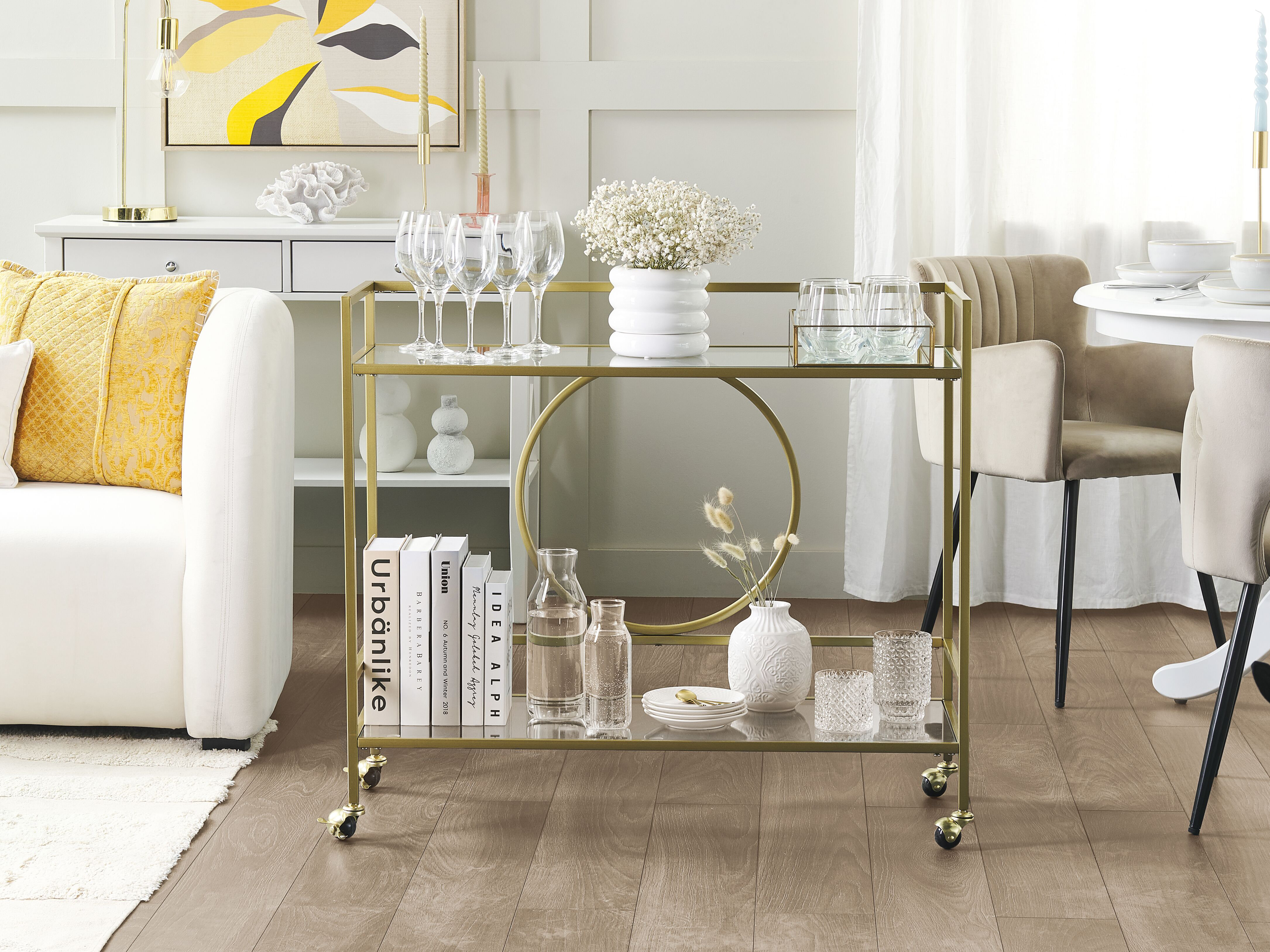 Canora Grey Hopeworth Metal Bar Cart