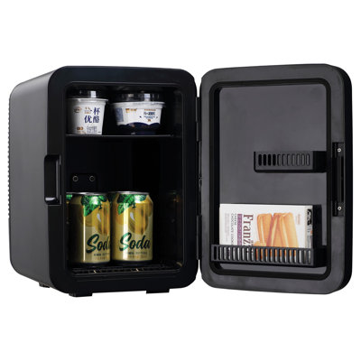 Frigidaire® 0.35-Cu.-Ft. 10-Liter 15-Can Mini Retro Stainless Steel Fridge