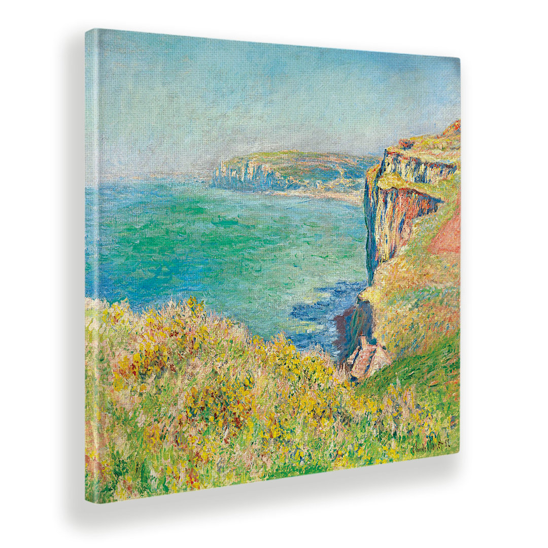 Leinwandbild Klippe am Meer von Claude Monet