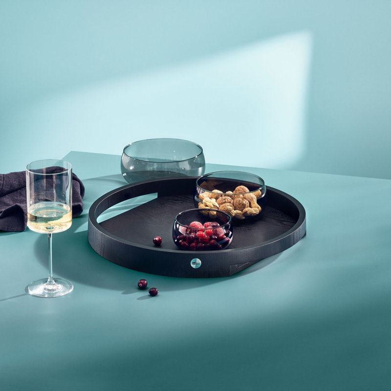 AdHoc Black Serving Tray Aura 15.75", Black