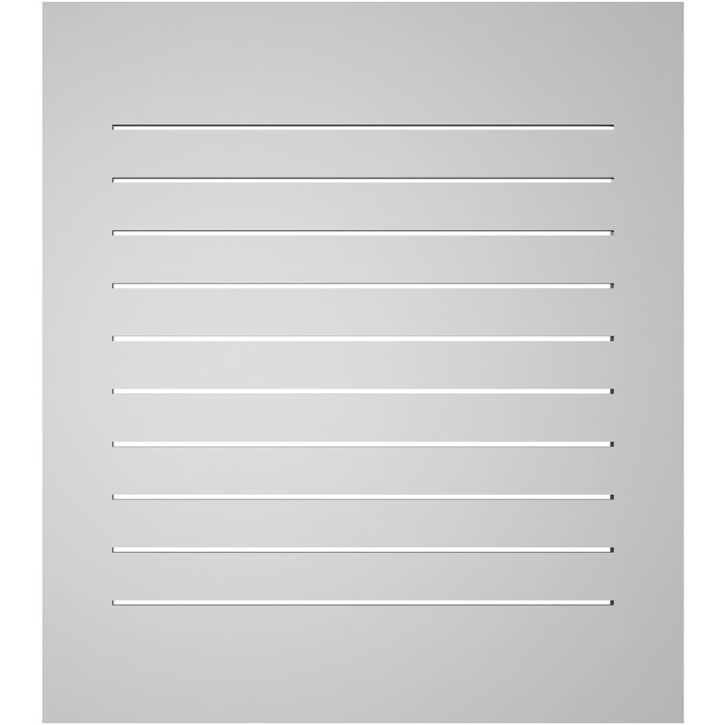 Évent à pignon fonctionnel en uréthane rectangulaire à fixation en surface, brun clair apprêté, H 36 po x l 32 po x P 1 po