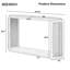 Console de 50 po pour entrée étroite avec plateau en flèche, décor en rotin noir et tablette ouverte pour le couloir et le salon-977097091