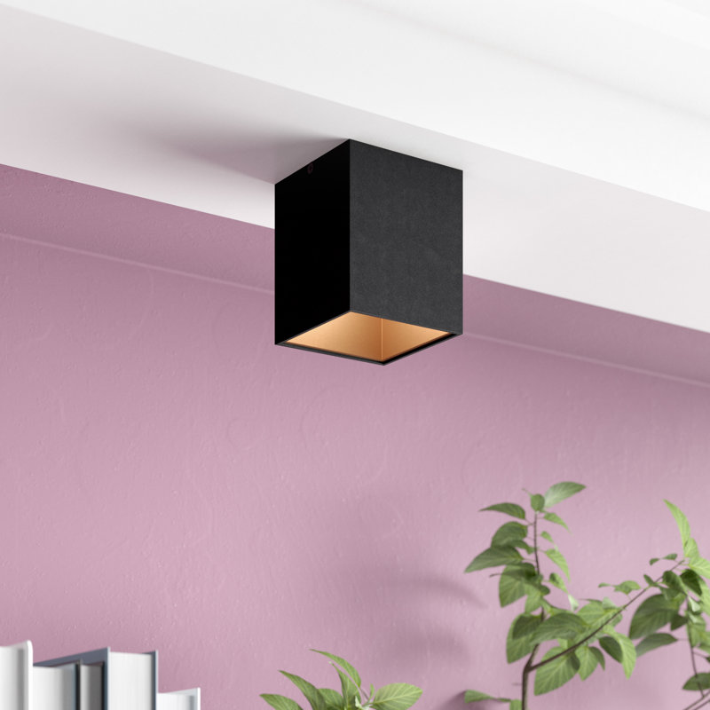 Anabel LED Flush Mount, Black/Copper