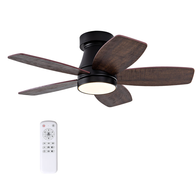 Ventilateur de plafond encastré à intensité variable 32 "avec pales 32" avec lumières et télécommande 
