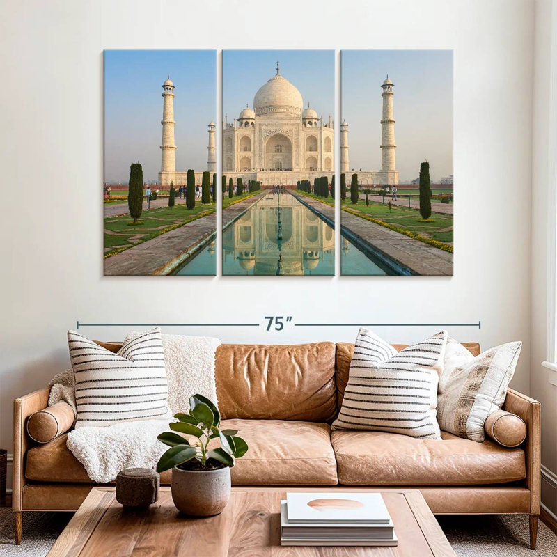 World Wonder Taj Mahal, H 42 po x l 65 po