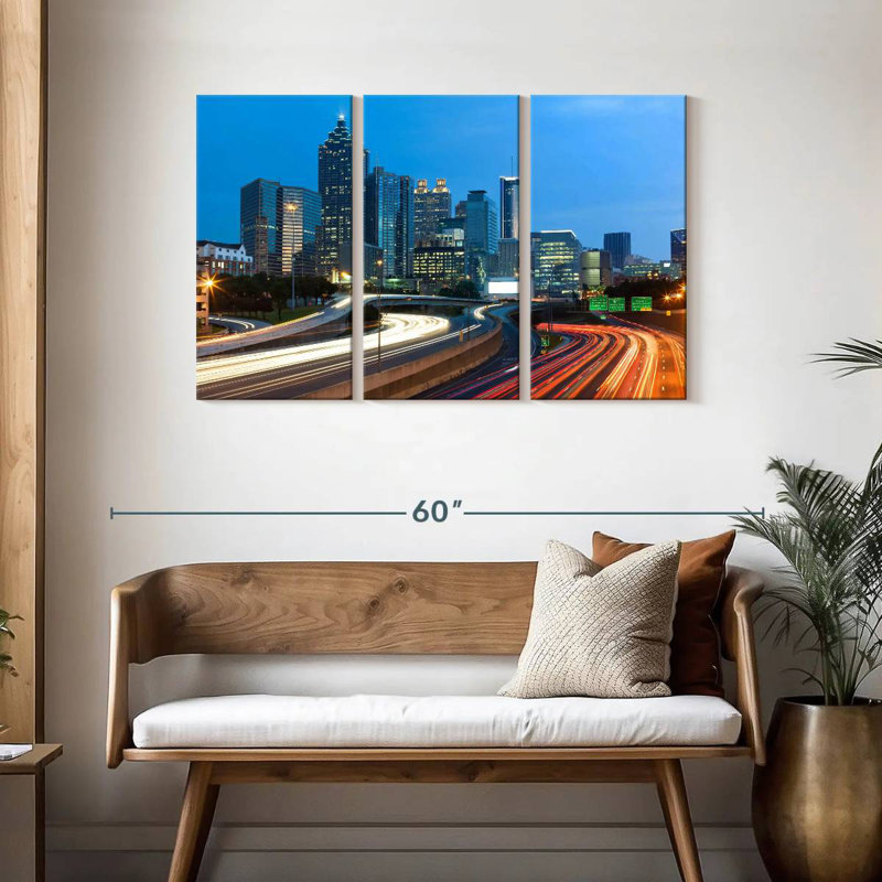 Nicci Downtown Atlanta Light Trails, 28" H x 45" W
