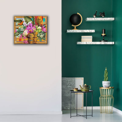 Art mural sur toile «Red Jungle Red» par David Galchutt