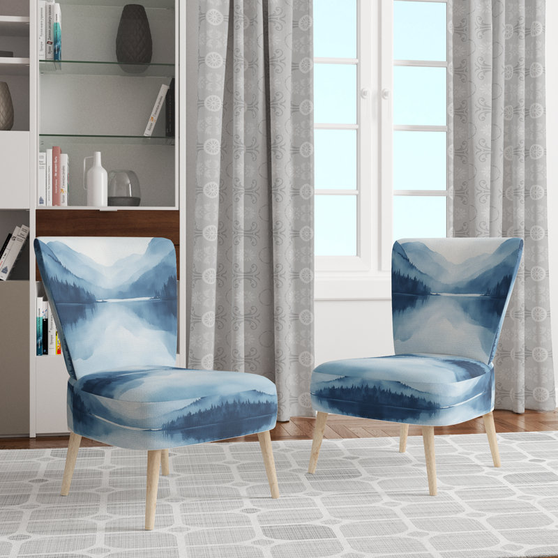 Chaise d'appoint Lake Mountains - Chaise d'appoint scandinave Calming Lake I, Side Chair Armless