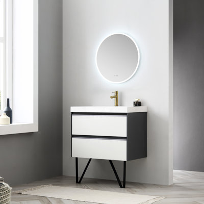 Courtnie 29.5'' Single Bathroom Vanity with Acrylic Top