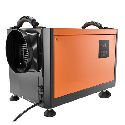 Commercial Dehumidifier Removing 125 Pints/Day with Drain Hose, Portable Moisture Control Unit for Large Spaces