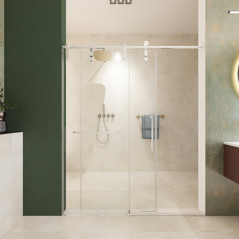 Effortless Sliding Tempered Glass Safety In Modern Bathroom Spaces