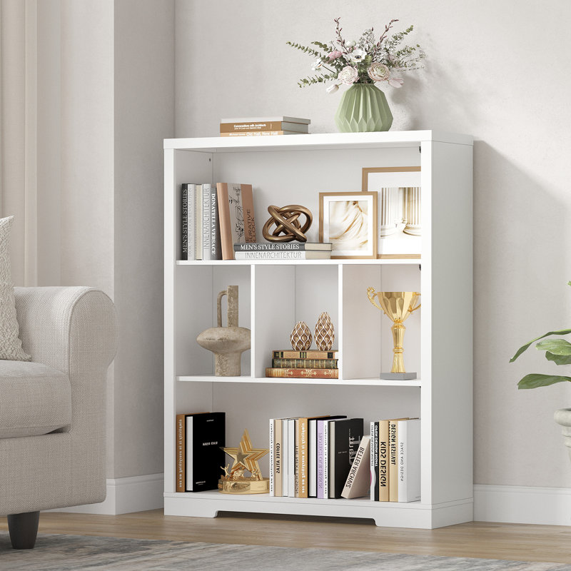 Bibliothèque l 31,5 "avec capteur tricolore et tablette ouverte, Blanc