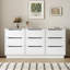 Commode 9 tiroirs en bois avec tiroirs profonds - Commode blanche moderne pour chambre à coucher et garde-robe | Idée de cadeau