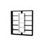 135.7cm H x 125cm W Library Bookcase-25305476