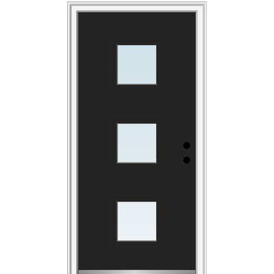 Porte d'entrée pré-suspendue en acier Spotlight