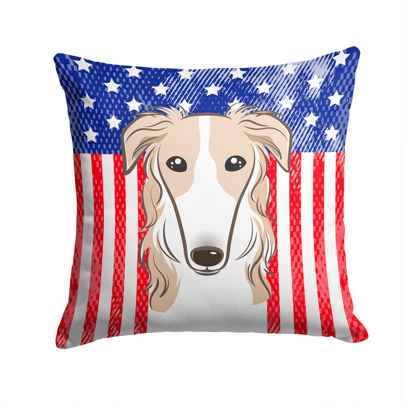  Coussin 14 "American Flag, 14 po x 14 po, Barzoï