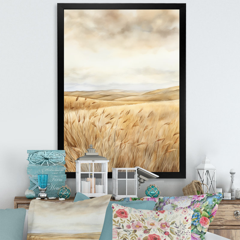 Prairie beauté dévoilée sur toile, Cadre photo noir, H 40 po x l 30 po x P 1,5 po