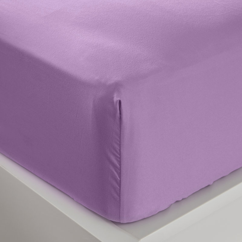 Microfiber Percale Sheet Set, Lavender, Cal.King Sheet Set+Fitted Sheet + 2 Pillowcases