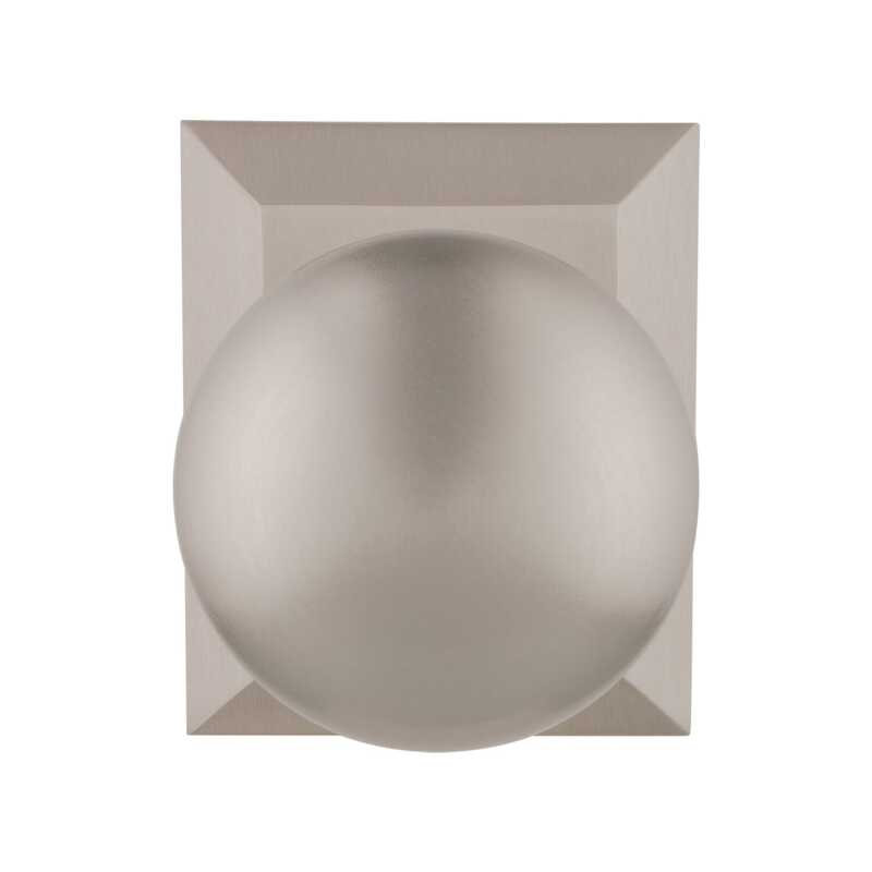 Grandeur Fifth Avenue Square Rosette Double Dummy with Fifth Avenue Knob, Satin Nickel