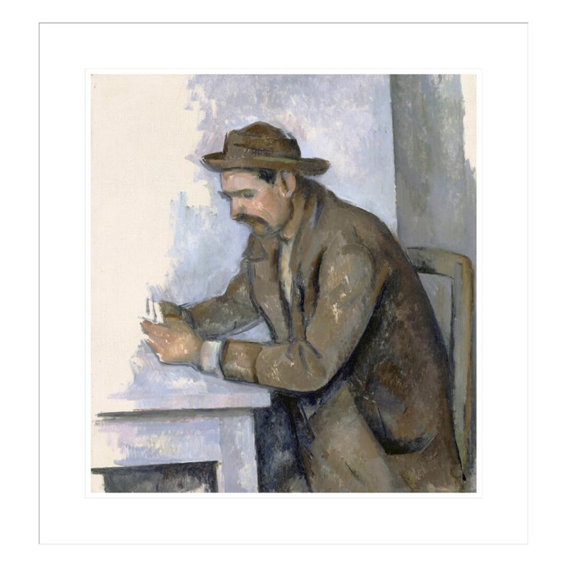 Le Joueur de Cartes par Paul Cézanne, H 24,92 po x l 23,5 po