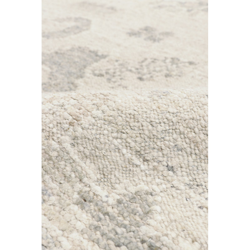 Tapis beige en laine noué à la main 9 pi 3 po x 12 pi 2 po Oushak