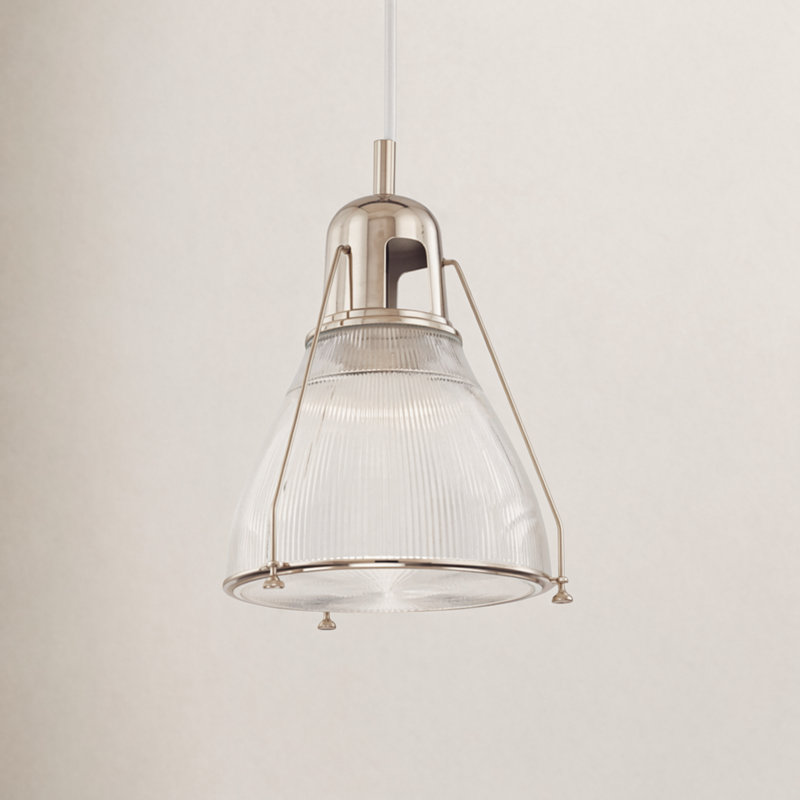 Haverhill 1 - Light Pendant, Satin Nickel, Ribbed