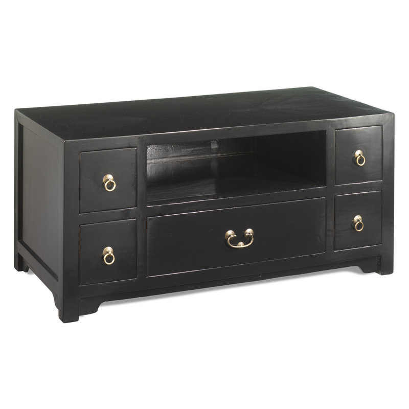 Hangzhou TV Stand for TVs up to 43", Black Lacquer