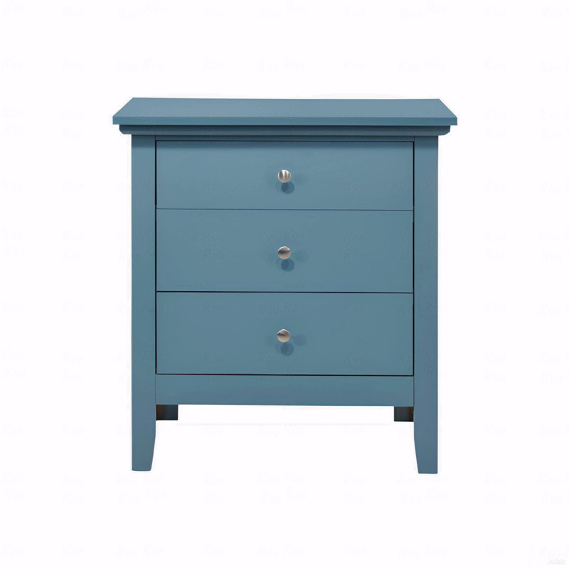 Teal Storage Bedroom Nightstand, Teal