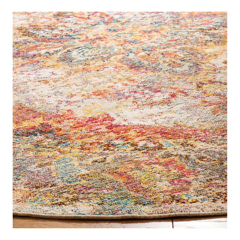 Mabel Crystal Performance Oriental Rug, Square 7'