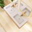 Ensemble de meuble-lavabo mural double 48,1 po avec surface solide 48,1 po-861814753-861814752