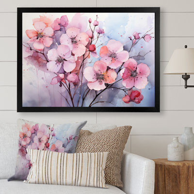 Asian Art Pansies Flowers IV - reproduction