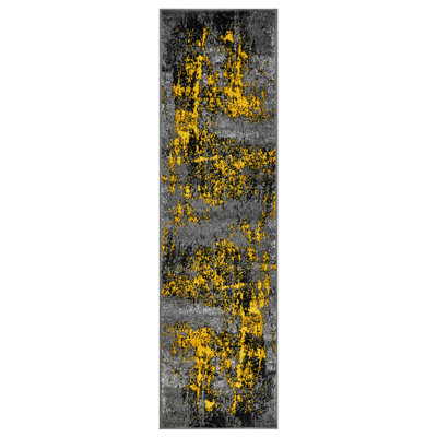 Tapis abstrait contemporain moderne HR Sunglow
