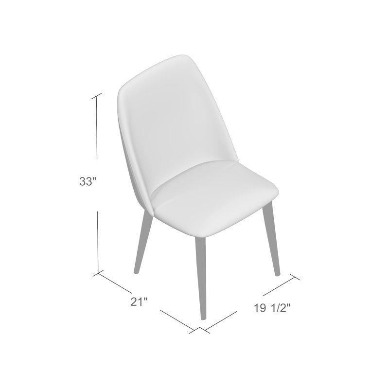 Chaise parsons rembourrée, Gris anthracite, Noir