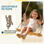 HOMCOM Wood@@Rope Swing Seat