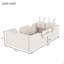 Lit plateforme tapissier simple avec coussin en lapin, lit tapissier pour enfants avec rails latéraux amovibles-723451006