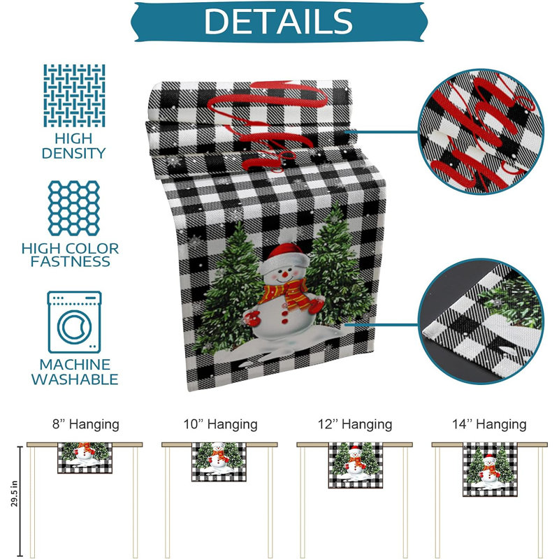 Chemin de table Christmas, H 13 po x l 70 po