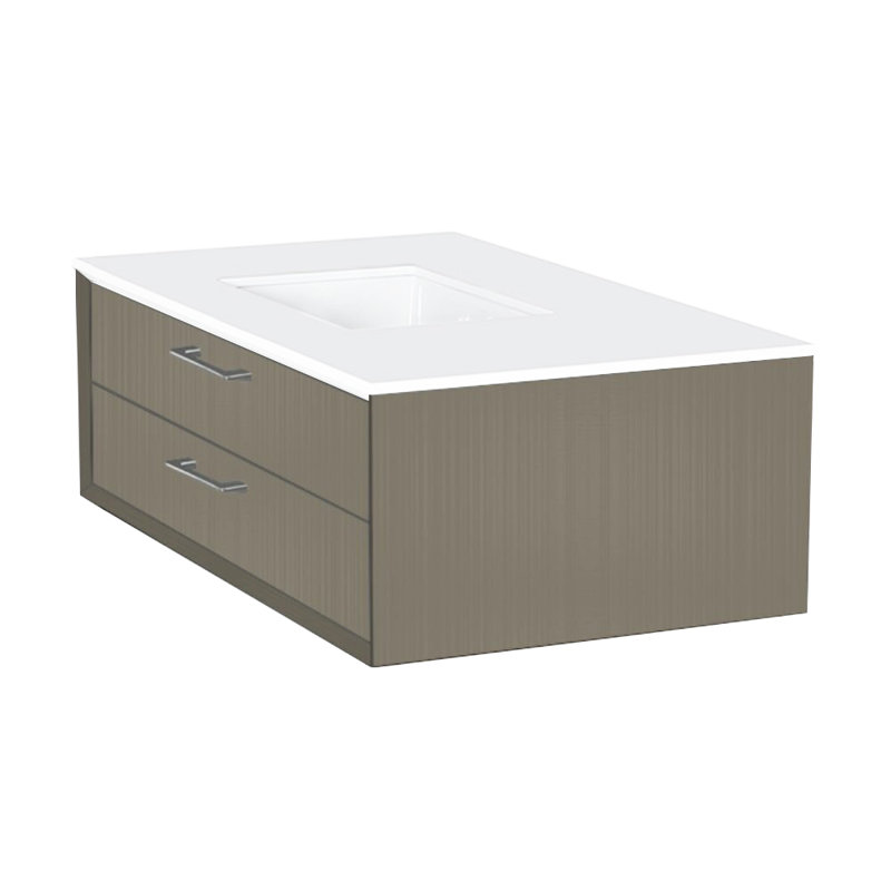 Gemelli 36'' W Stone Vanity Top, Polished White