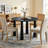 30"H Round Wood Dining Table Kitchen Table with 4 Legs-1663222394-1663222393
