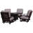 Madison 5 pc Motion Firepit Seating Group Includes: One 48" Round Firepit and 4 Motion Club Chairs