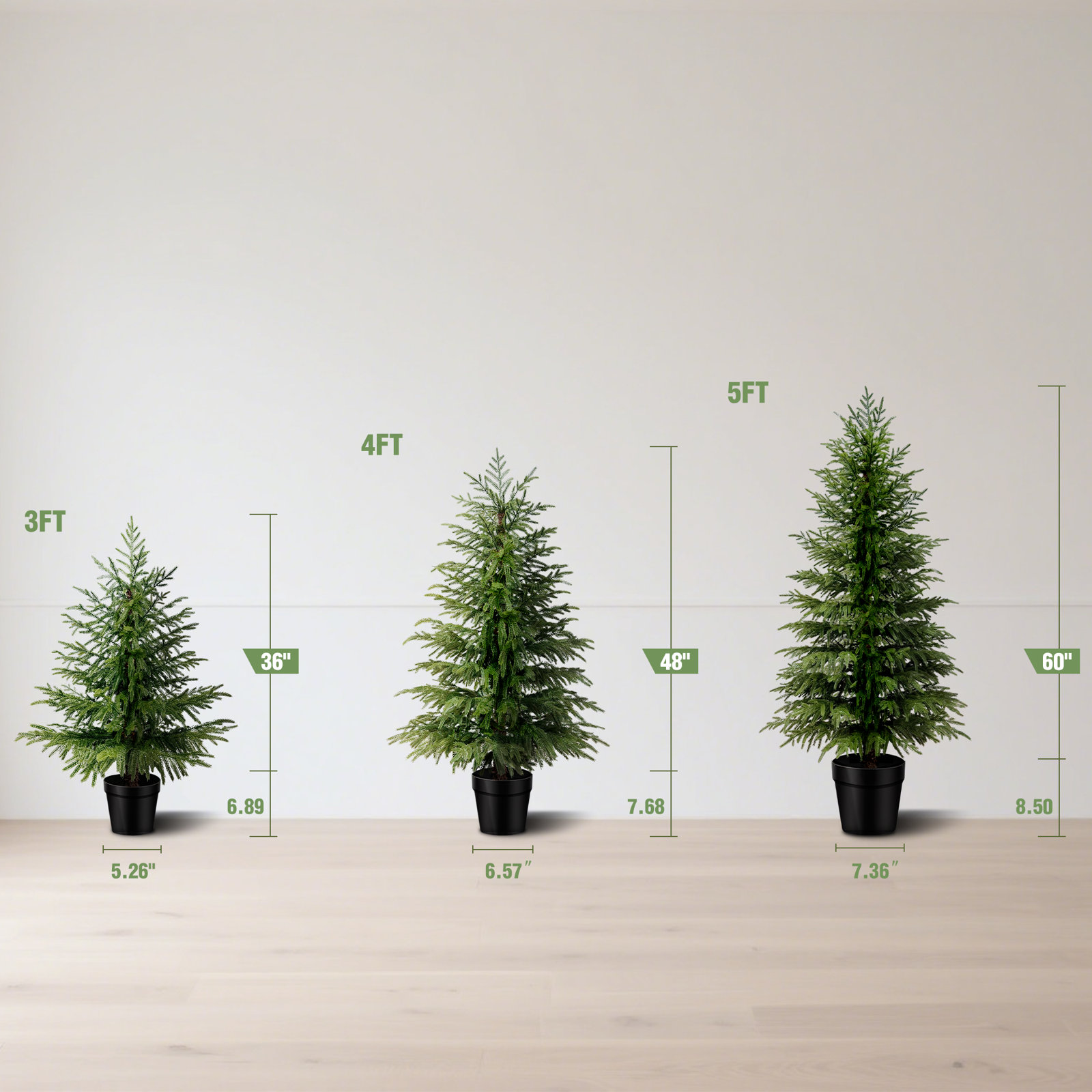 Pine Christmas Tree, 4' H
