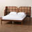 Baxton Studio Cascadia Mid-Century Modern Ebony Wood Wingback Platform Bed-105489787-105489788