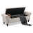 Velvet/Linen Upholstered Storage Bench With Segmented Storage Compartments-413202372