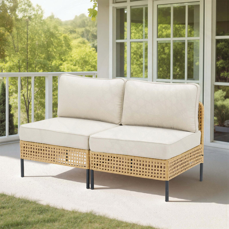 Causeuse modulaire en osier Boho