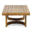 Ensemble de causeuse et table basse d'extérieur en bois d'acacia avec coussins, teck, beige-360934816-360934831