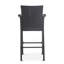 Tabouret de bar avec rotin en polyéthylène durable et structure en métal résistant aux intempéries