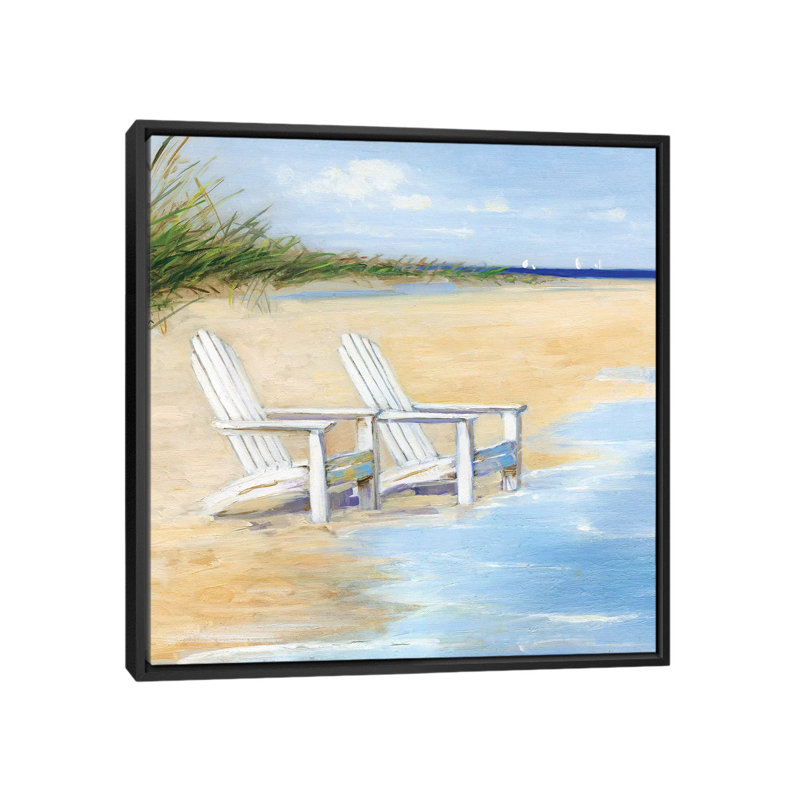 «Water View» par Sally Swatland - reproduction d'art, H 18 po x l 18 po x 1,5 po, Black Framed, Pas de tapis