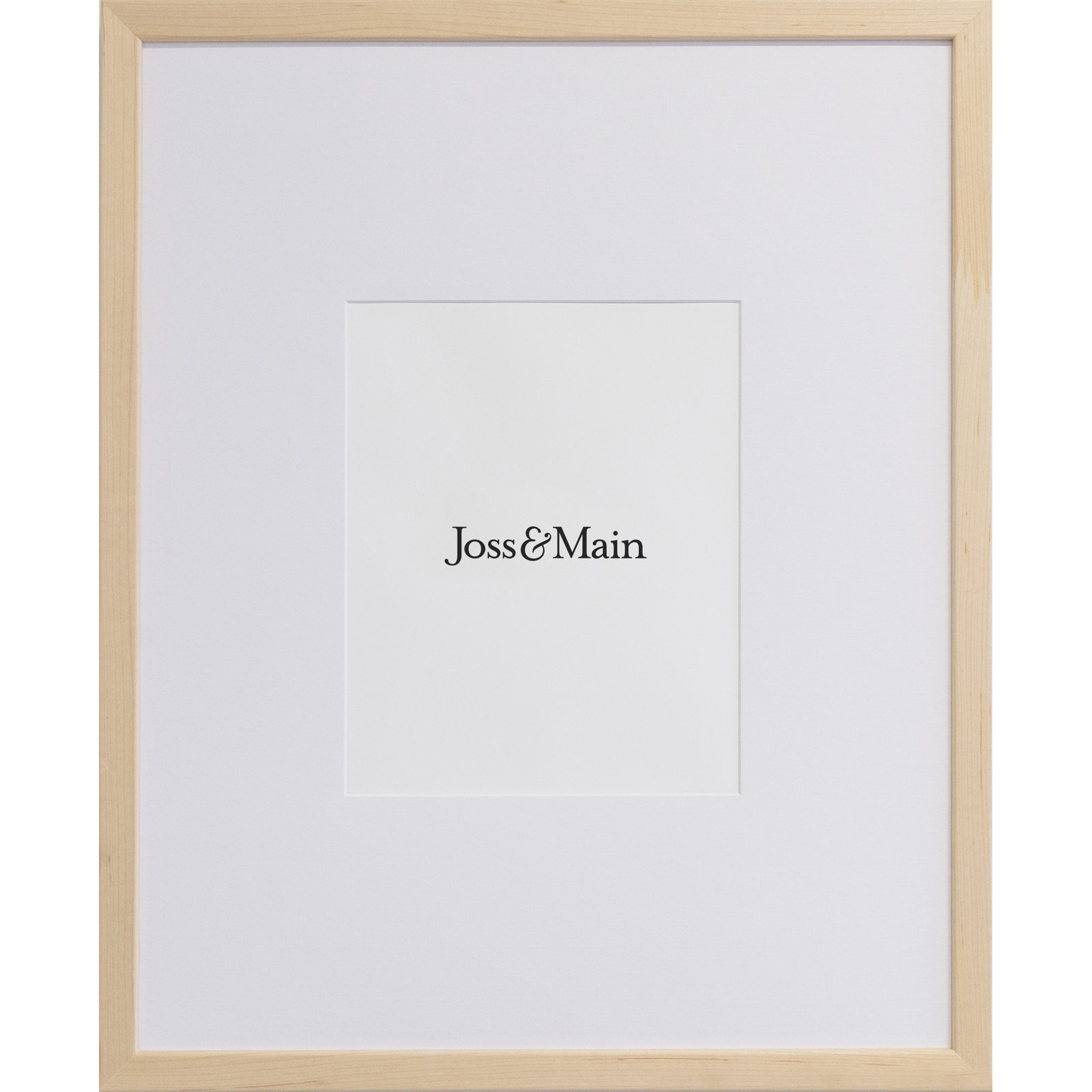 Naya Wood Beveled Picture Frame with Mat, Natural, 20" x 20"