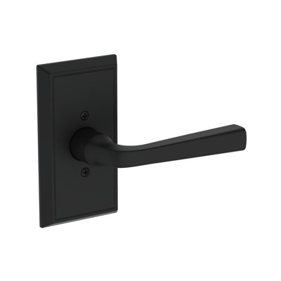 Kingvale Passage Lever with Chamfered 5in Rose in Satin Black